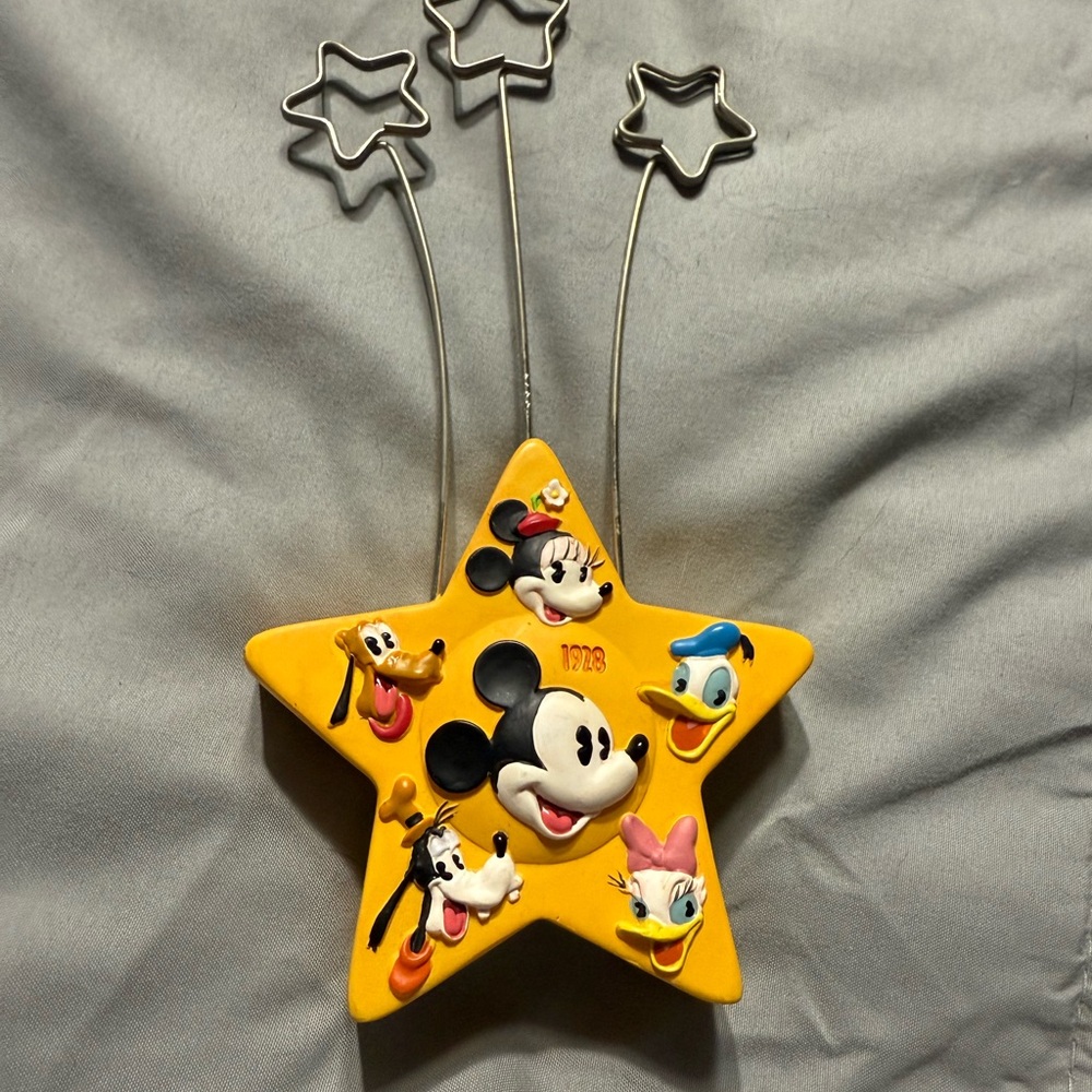 Disney 2001 Yellow Decorative Piece that holds pictures